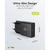 25 W USB-C PD GaN -pikalaturi, ohut, musta