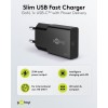 25 W USB-C PD GaN -pikalaturi, ohut, musta