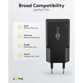 20 W USB-C PD GaN -pikalaturi, ohut, musta