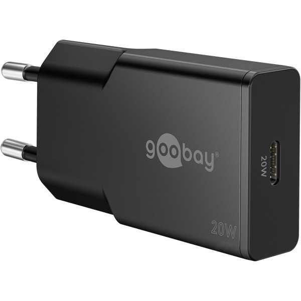 20 W USB-C PD GaN -pikalaturi, ohut, musta