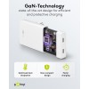45 W USB-C PD GaN -kaksoispikalaturi 90° litteä valkoinen