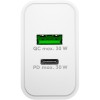 30 W USB-C PD GaN -kaksoispikalaturi, valkoinen