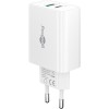 30 W USB-C PD GaN -kaksoispikalaturi, valkoinen