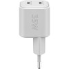 35 W USB-C PD GaN -kaksoispikalaturi, nano, valkoinen
