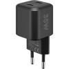 35 W USB-C PD GaN -kaksoispikalaturi, musta