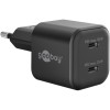35 W USB-C PD GaN -kaksoispikalaturi, musta