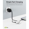 35 W USB-C PD GaN -kaksoispikalaturi, musta