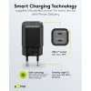 35 W USB-C PD GaN -kaksoispikalaturi, musta