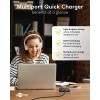 100 W USB-C PD GaN -moniporttipöytälaturi, musta