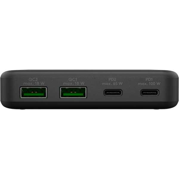 100 W USB-C PD GaN -moniporttipöytälaturi, musta