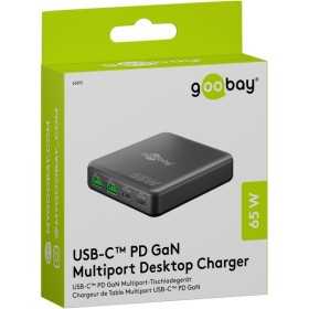 65 W USB-C PD GaN -moniporttipöytälaturi, musta