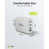 100 W USB-C PD GaN -moniporttipikalaturi, valkoinen