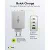100 W USB-C PD GaN -moniporttipikalaturi, valkoinen