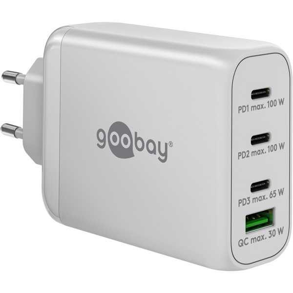 100 W USB-C PD GaN -moniporttipikalaturi, valkoinen