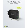 100 W USB-C PD GaN -moniporttipikalaturi, musta