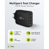 100 W USB-C PD GaN -moniporttipikalaturi, musta