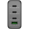 100 W USB-C PD GaN -moniporttipikalaturi, musta