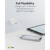 45 W USB-C PD GaN -kaksoispikalaturi, valkoinen