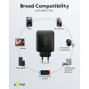 45 W USB-C PD GaN -kaksoispikalaturi, musta