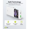 45 W USB-C PD GaN -kaksoispikalaturi 90° litteä valkoinen