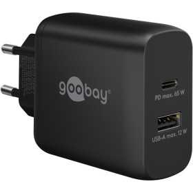 65 W USB-C PD GaN -kaksoispikalaturi, musta