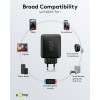 65 W USB-C PD GaN -kaksoispikalaturi, musta