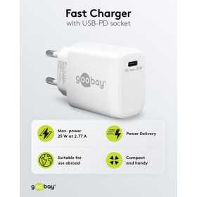 25 W USB-C PD GaN -pikalaturi, valkoinen