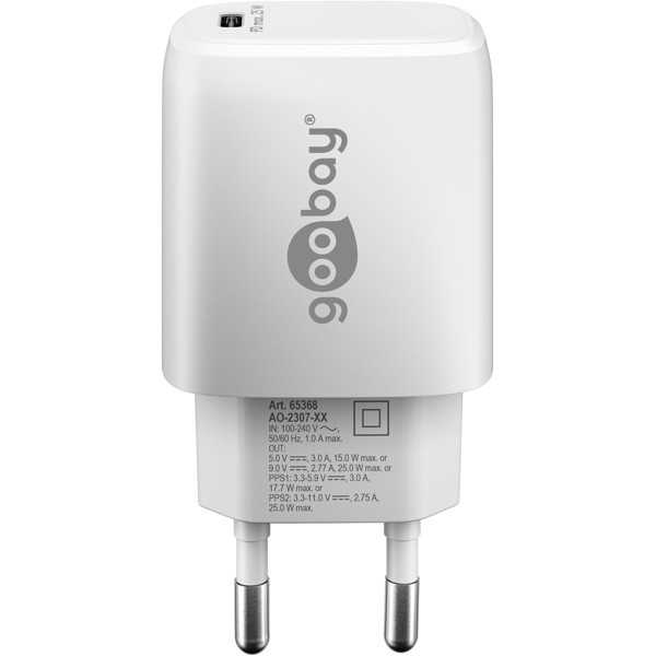 25 W USB-C PD GaN -pikalaturi, valkoinen