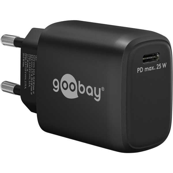 25 W USB-C PD GaN -pikalaturi, musta