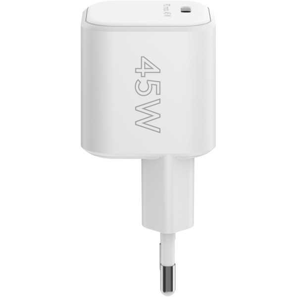 45 W USB-C PD GaN -pikalaturi Nano, valkoinen