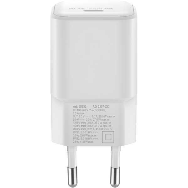 45 W USB-C PD GaN -pikalaturi Nano, valkoinen