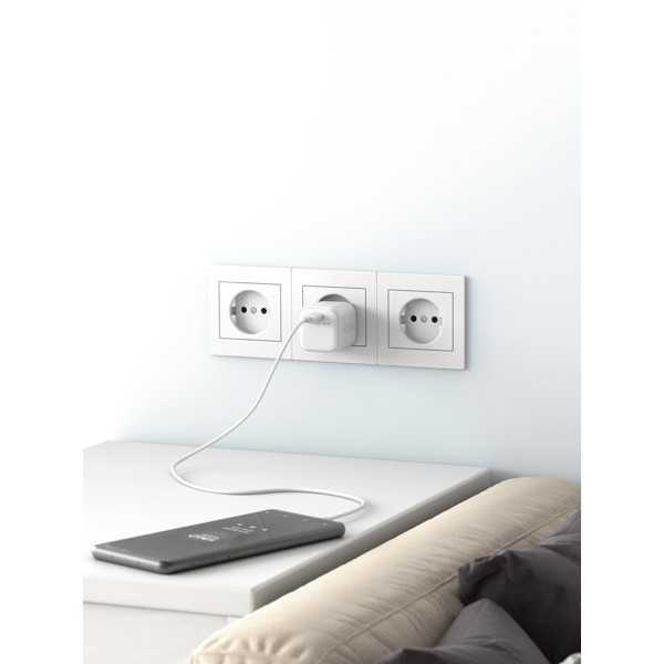 45 W USB-C PD GaN -pikalaturi Nano, valkoinen