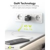 45 W USB-C PD GaN -pikalaturi Nano, valkoinen