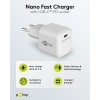 45 W USB-C PD GaN -pikalaturi Nano, valkoinen