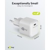 45 W USB-C PD GaN -pikalaturi Nano, valkoinen