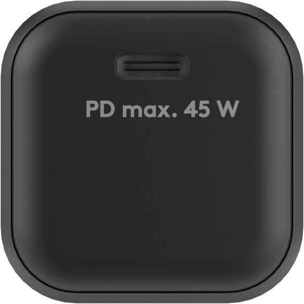 45 W USB-C PD GaN -pikalaturi Nano, musta