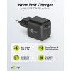 45 W USB-C PD GaN -pikalaturi Nano, musta