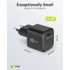 45 W USB-C PD GaN -pikalaturi Nano, musta