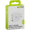 68 W USB-C PD GaN -moniporttipikalaturi, valkoinen