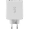 68 W USB-C PD GaN -moniporttipikalaturi, valkoinen