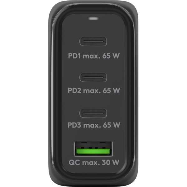 68 W USB-C PD GaN -moniporttipikalaturi, musta