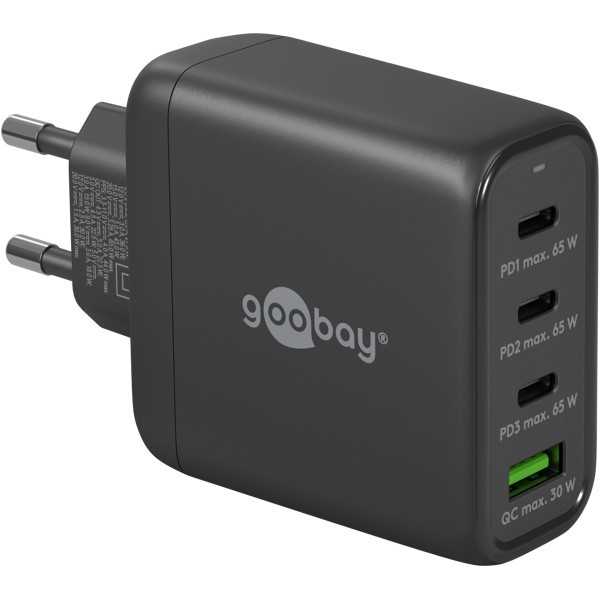 68 W USB-C PD GaN -moniporttipikalaturi, musta