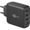 68 W USB-C PD GaN -moniporttipikalaturi, musta