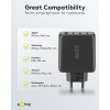 68 W USB-C PD GaN -moniporttipikalaturi, musta