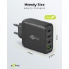 68 W USB-C PD GaN -moniporttipikalaturi, musta