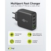 68 W USB-C PD GaN -moniporttipikalaturi, musta
