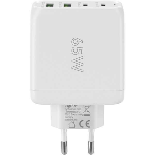 68 W USB-C PD GaN -moniporttipikalaturi, valkoinen
