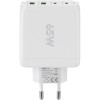 68 W USB-C PD GaN -moniporttipikalaturi, valkoinen
