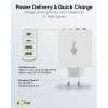 68 W USB-C PD GaN -moniporttipikalaturi, valkoinen