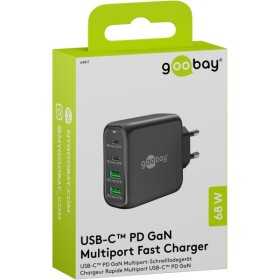 68 W USB-C PD GaN -moniporttipikalaturi, musta